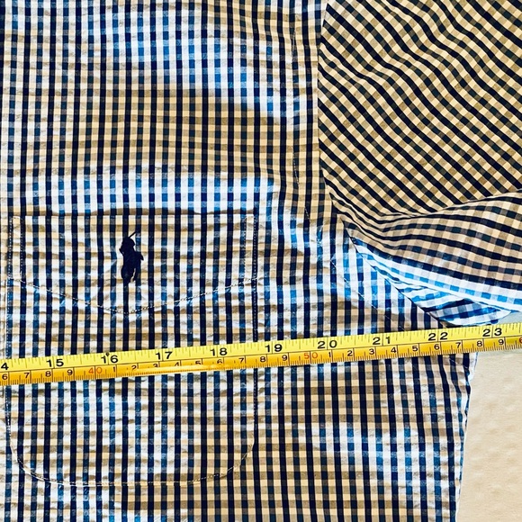 Ralph Lauren Men's Blue Checkered Shirt - Picture 4 of 6